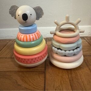Baby Ring Stacker Toy for nursery x2
